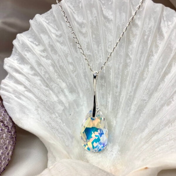 Orca Legacy, Crystal Shimmer Drop Necklace