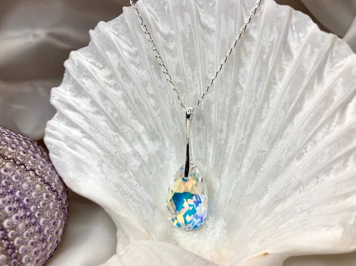 Orca Legacy, Crystal Shimmer Drop Necklace