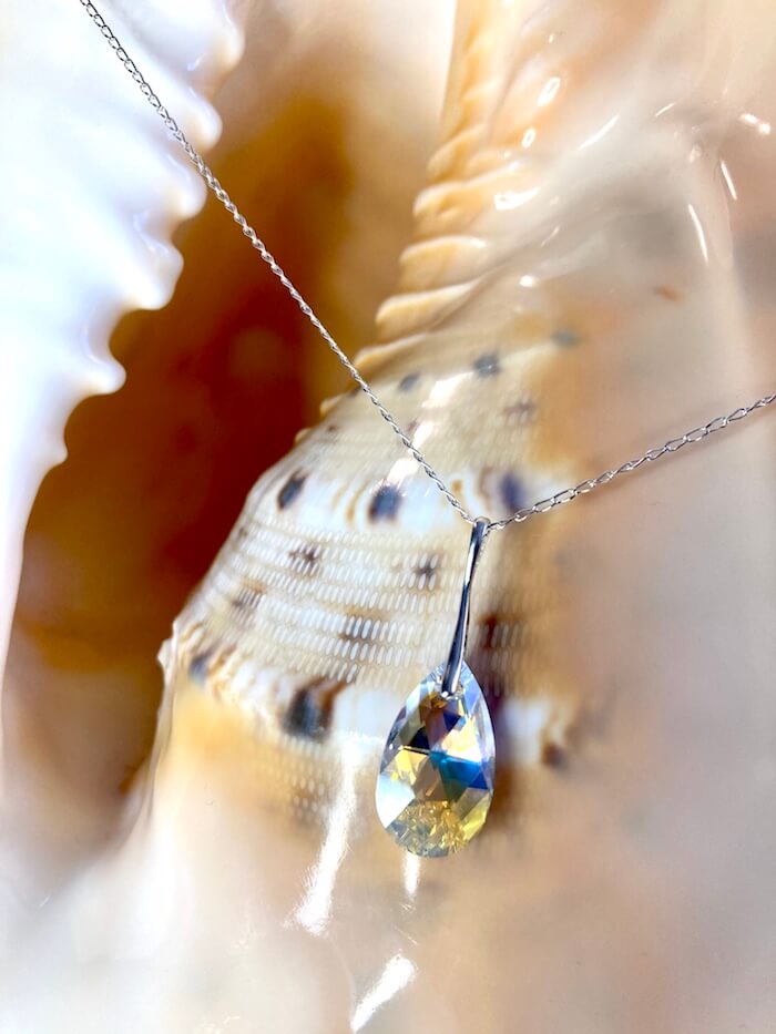 Crystal Shimmer Drop Necklace