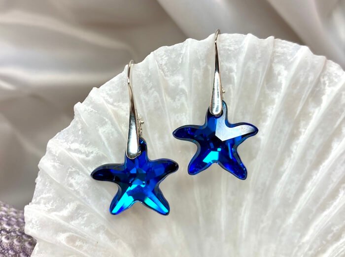 Orca Legacy jewelry, Ocean Sparkle Starfish Earrings