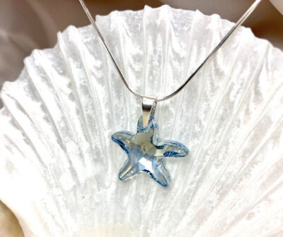 Morning Blue Starfish Necklace