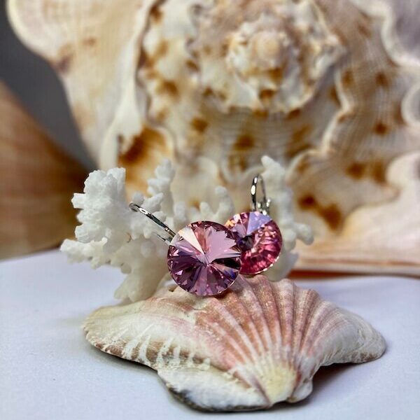 Pink Aurora earings by Orca Legacy Jewelry