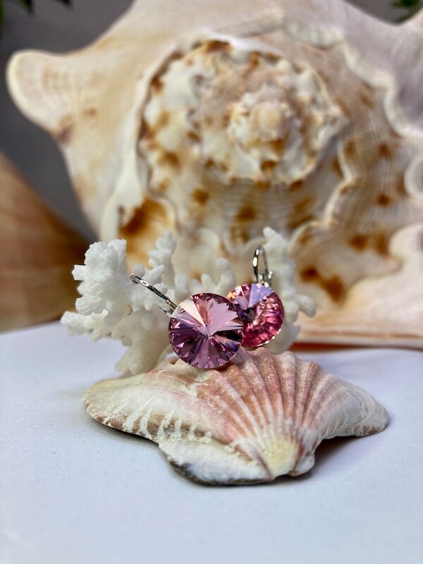 Pink Aurora earings by Orca Legacy Jewelry