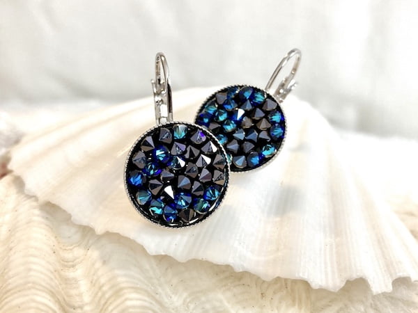 Orca Legacy jewelry, ocean glitter earrings