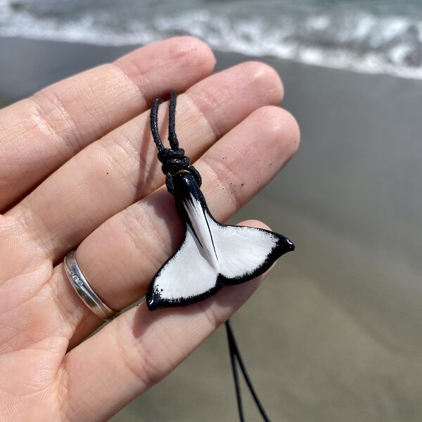 Orca tail pendant hand made