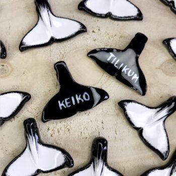 Orca tail pendant - custom orca name