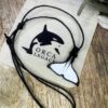 orca whale tail pendant