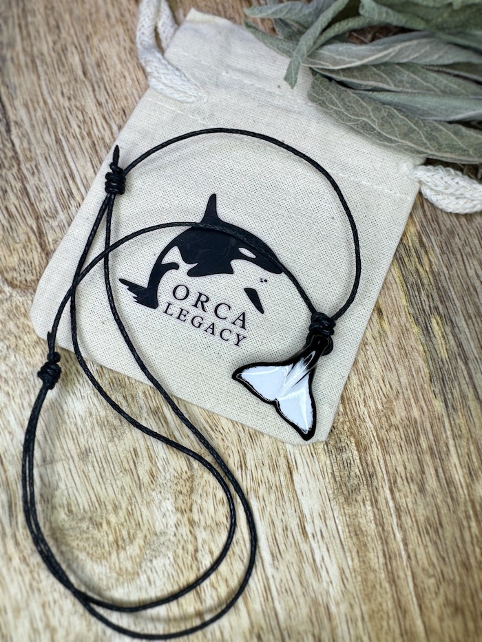 orca tail pendant necklace