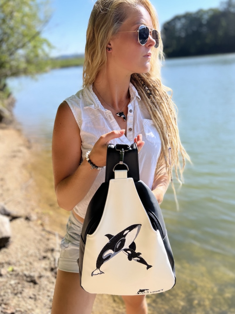 killer whale backpack, orcalegacy