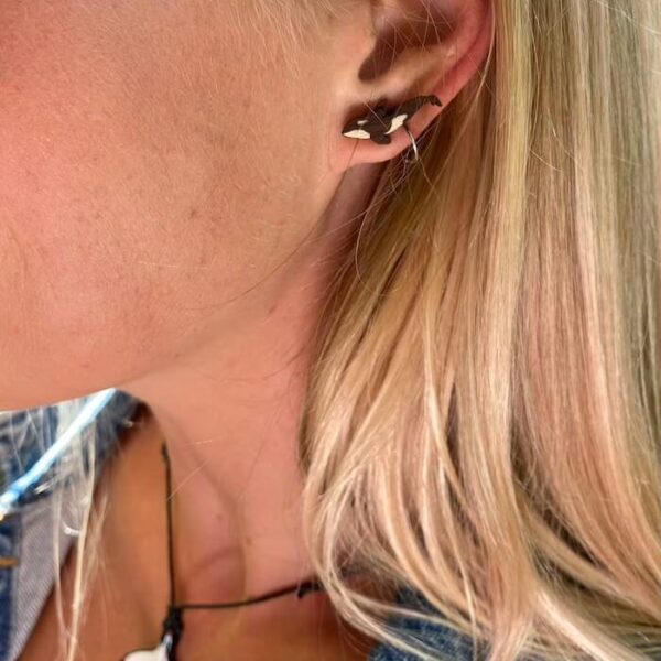 Killer whale earrings, orca earrings