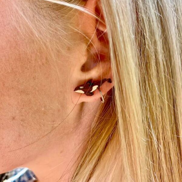 Orca whale earrings, whale earrings