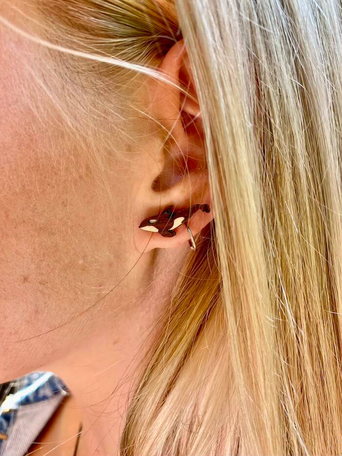 Orca whale earrings, whale earrings