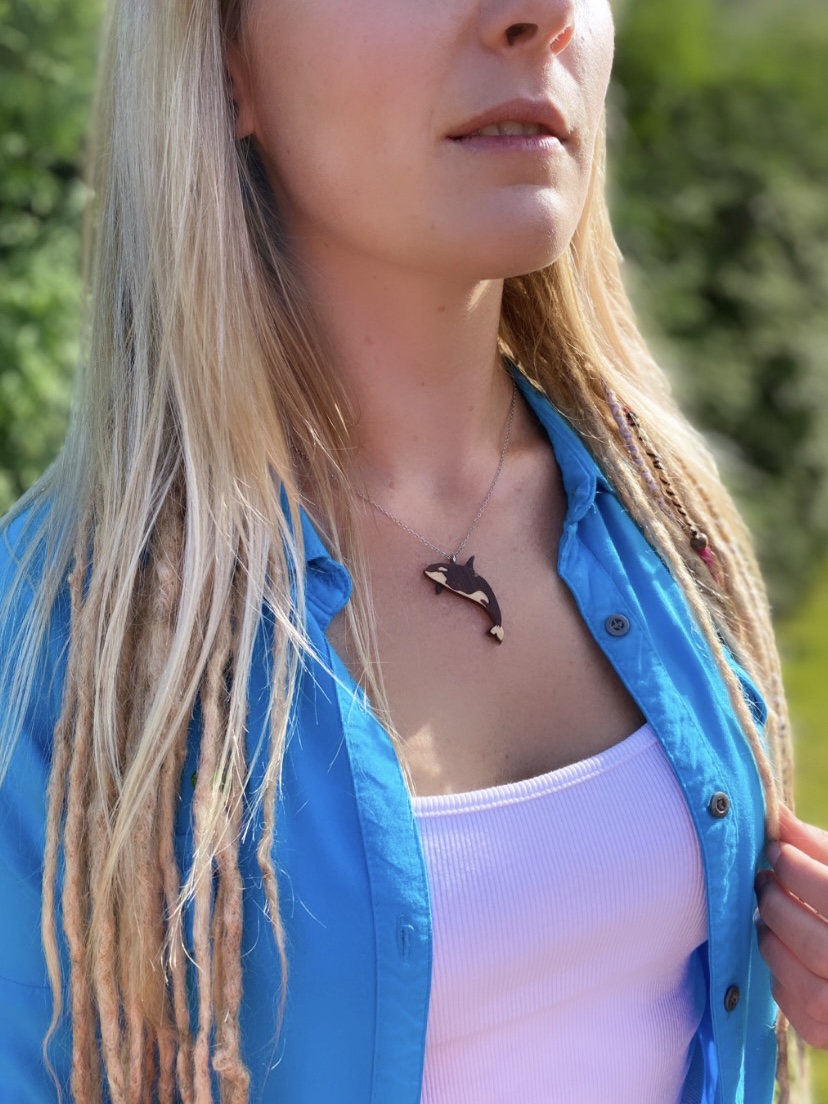 orca whale jewelry necklace