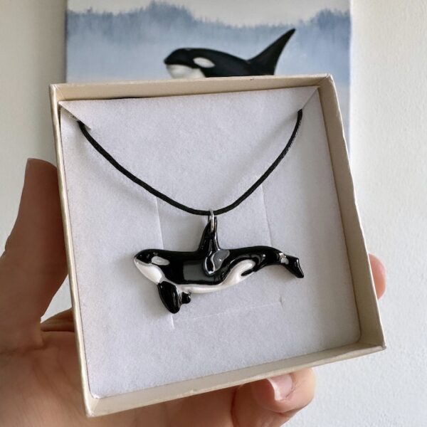 orca whale pendant