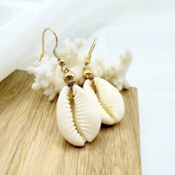 Cowrie shell earrings