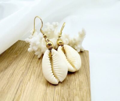Cowrie shell earrings