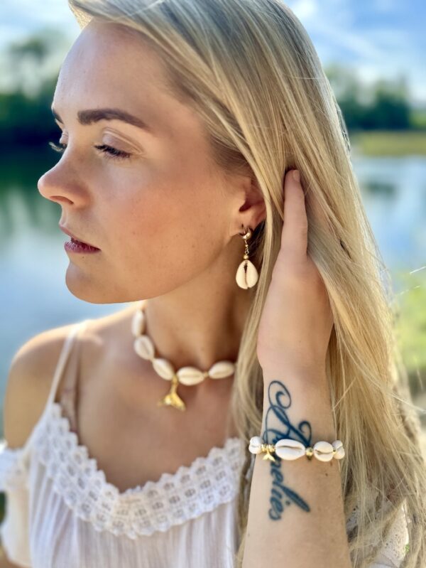 seashell earrings jewelry set