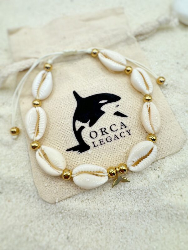 whale cowrie shell anklet