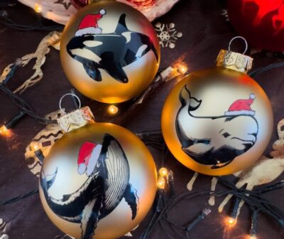 Whale Christmas ornaments