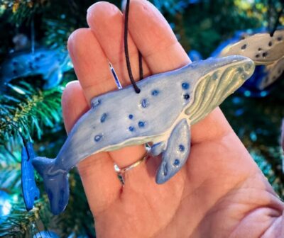 humpback christmas ornament