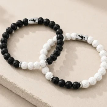 Orca stacking bracelets